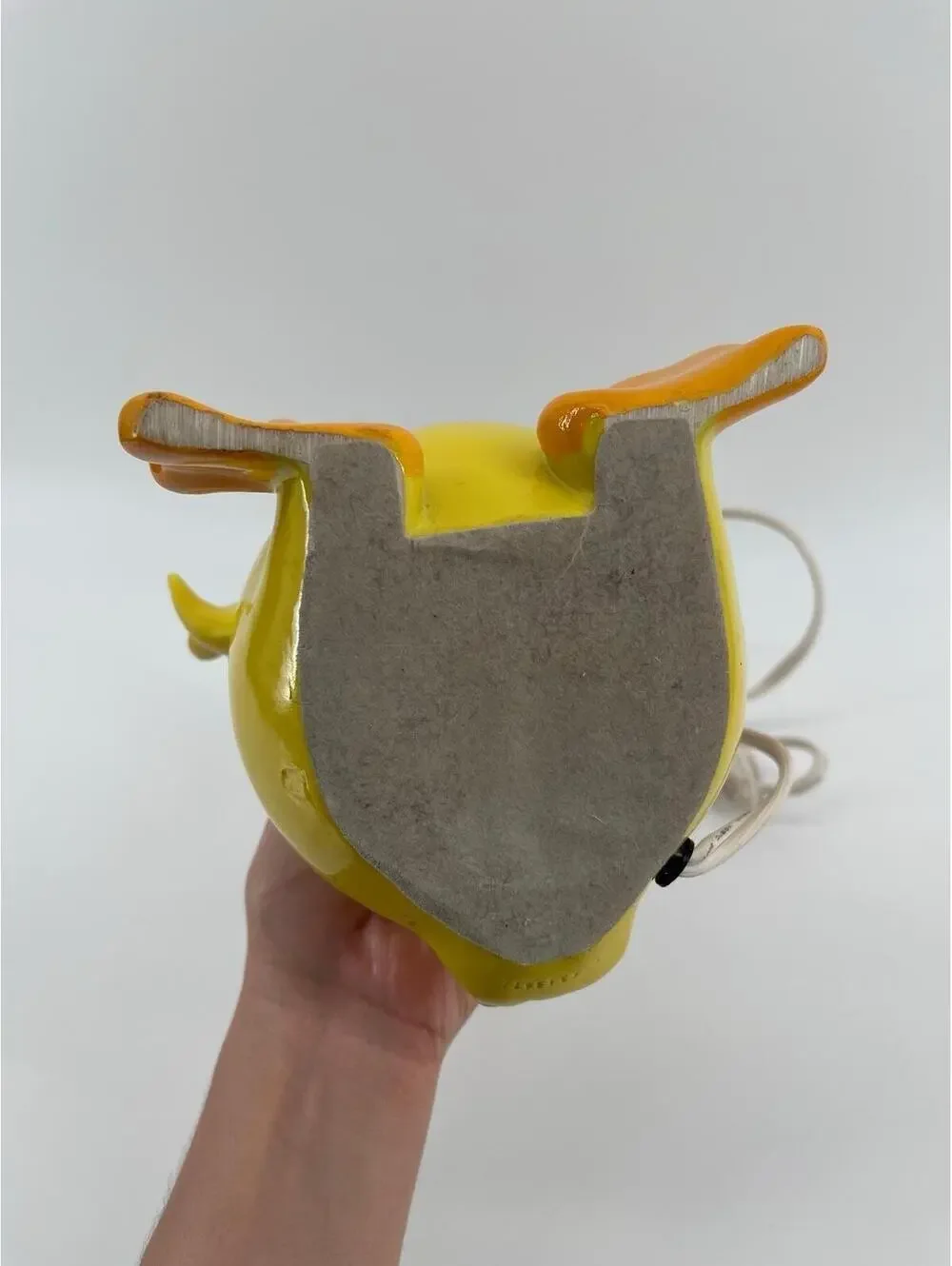 Vintage 1970s 1980s Yellow Duck Ceramic Table Lamp Nursery Decor 14” Tested